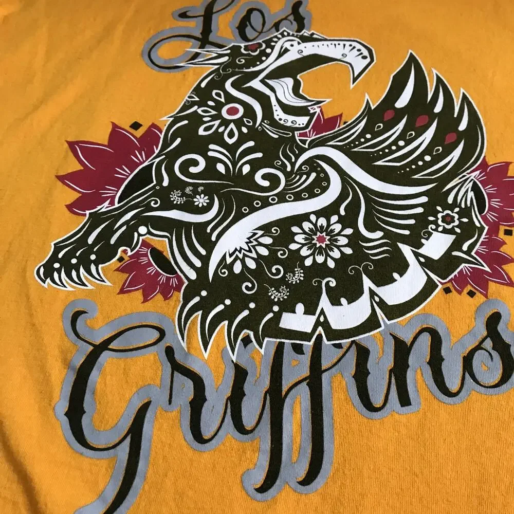 Grand Rapids Griffins XL Yellow “Los griffins”‎ Tee Shirt